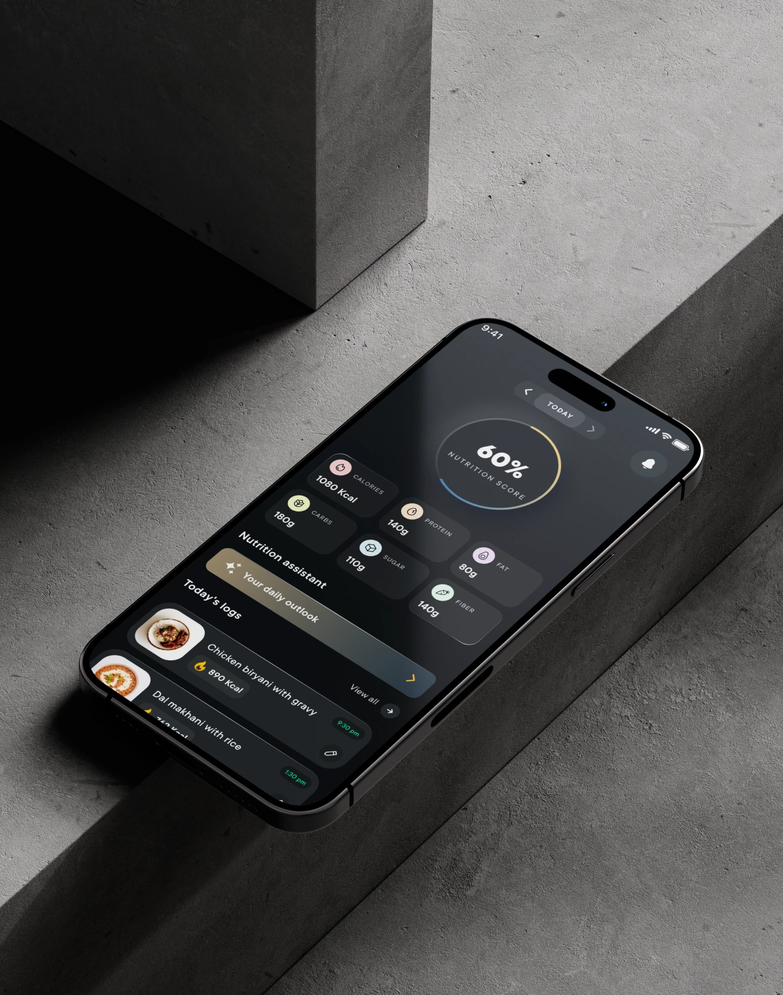 A nutrition app for Fork that turns everyday meals into a clear, motivating daily score.